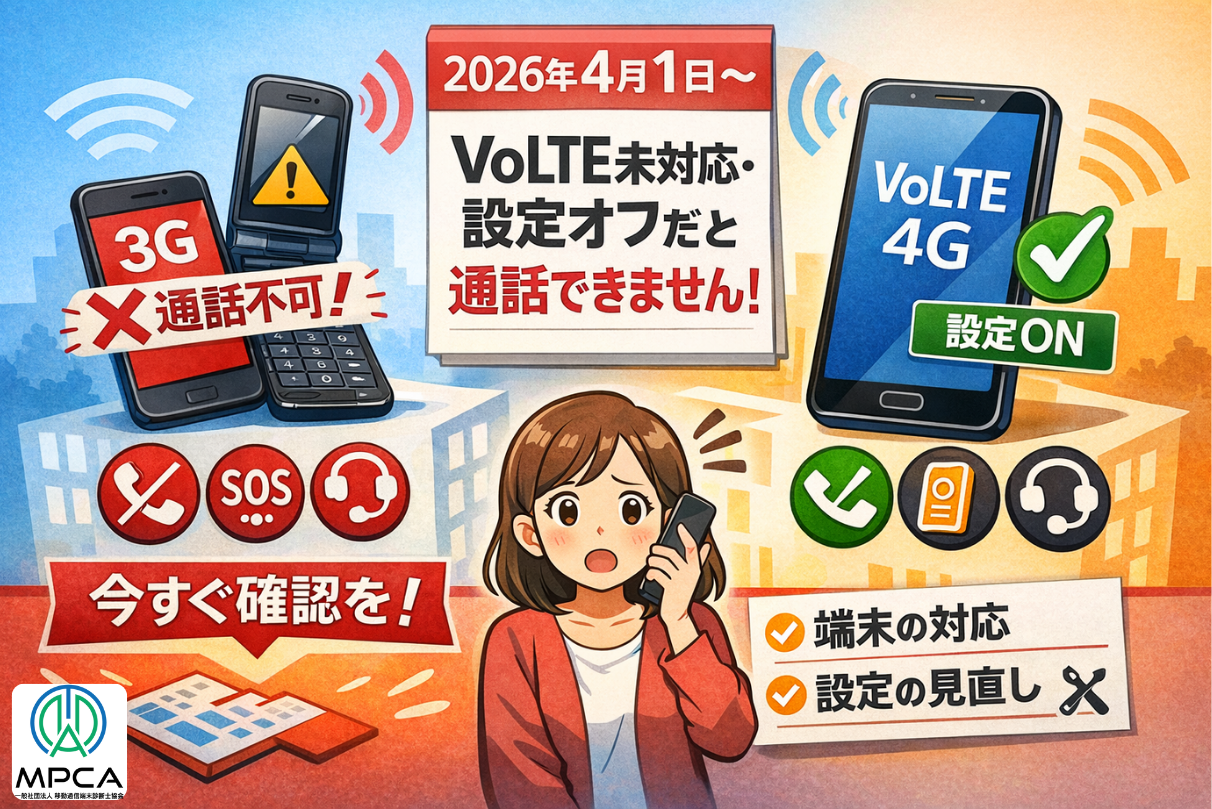 VoLTE(4G通話)非対応端末の利用制限が今後さらに強化されます