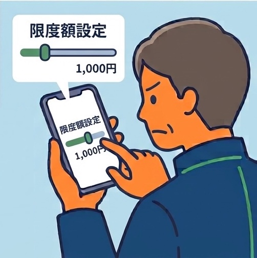 利用限度額を下げるイメージ